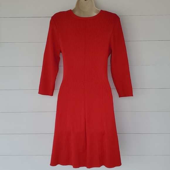 NY Collection Red Knit Dress Size Petite XL - Picture 2 of 11